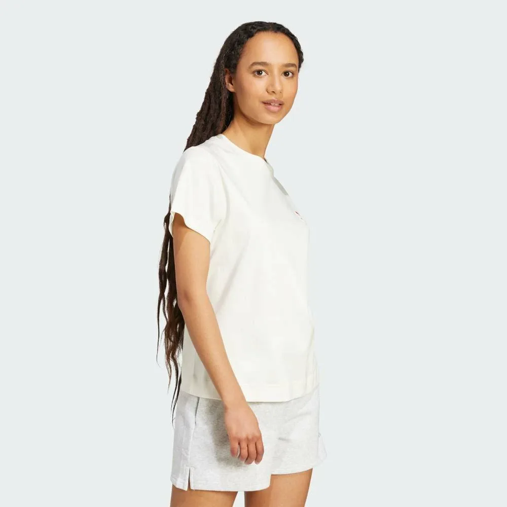 Футболка с коротким рукавом с графическим изображением кошки Adidas, white — фото 3