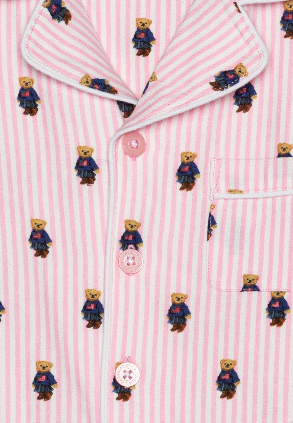Пижама Bear Pant Polo Ralph Lauren, цвет white/carmel pink — фото 4