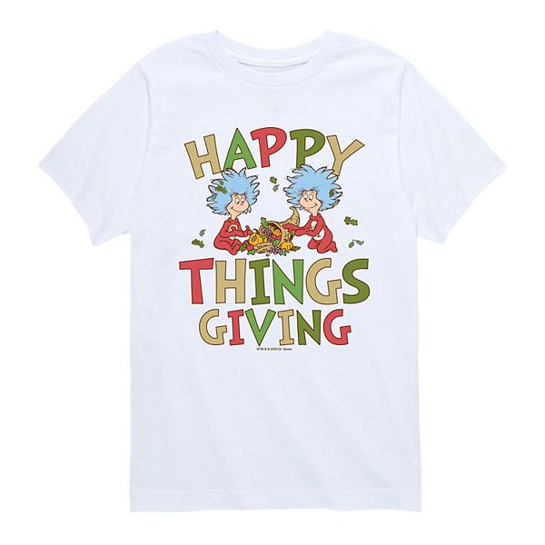 

Футболка с принтом The Cat in the Hat Happy Things Giving для мальчиков 8-20 Licensed Character