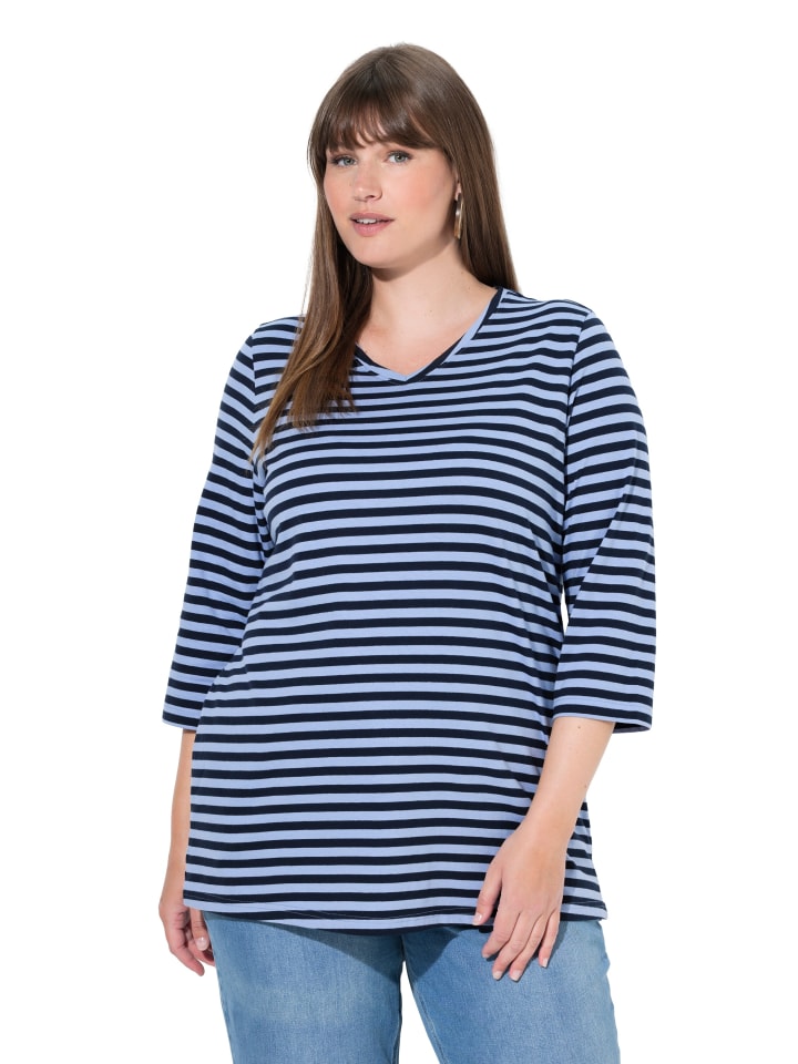 

Ulla Popken Футболка морозно-голубого цвета, Синий, Ulla Popken Футболка морозно-голубого цвета