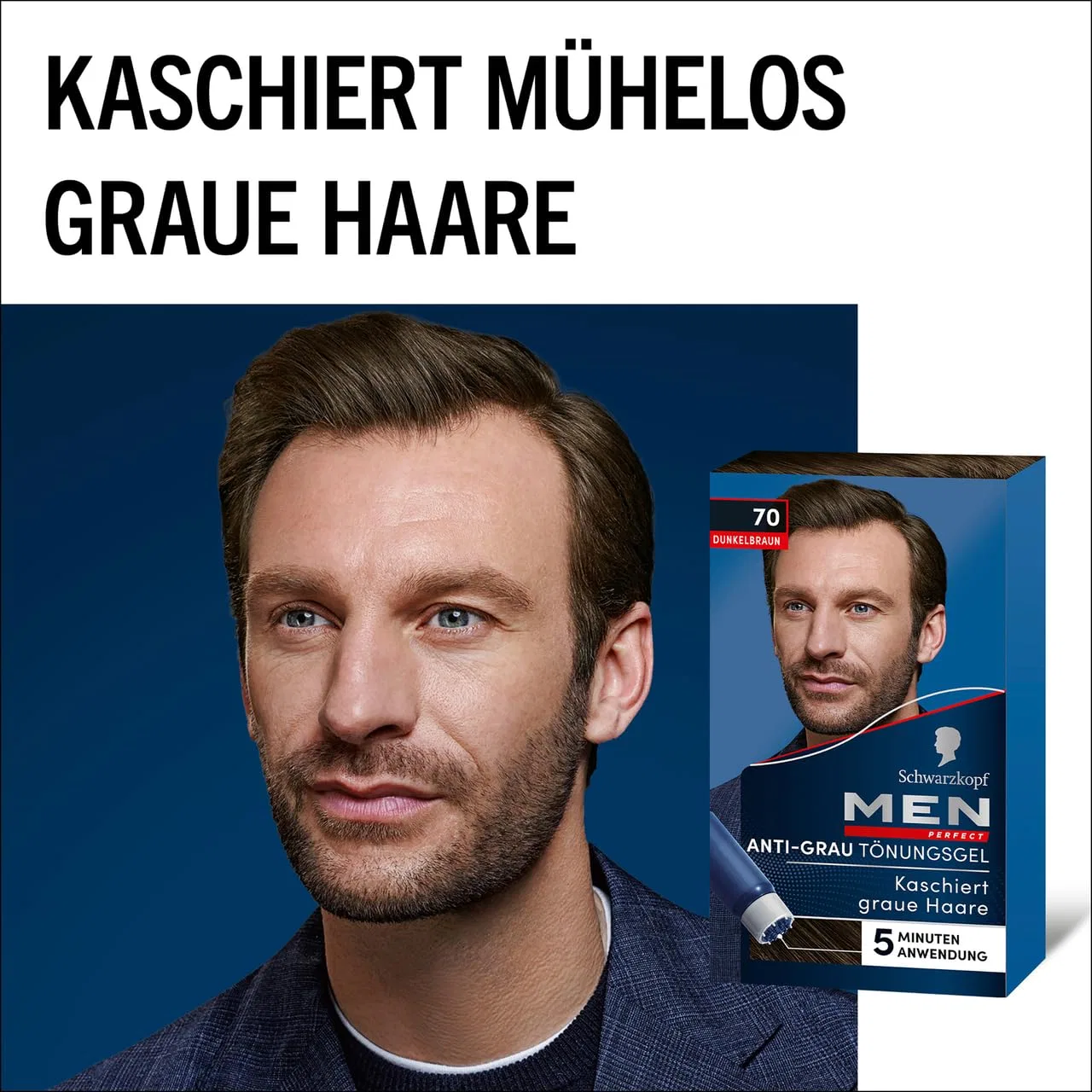 Мужской гель-краска для волос Anti-Grey Tint Gel 70 Dark Brown от Men Perfect Men Perfect — фото 4