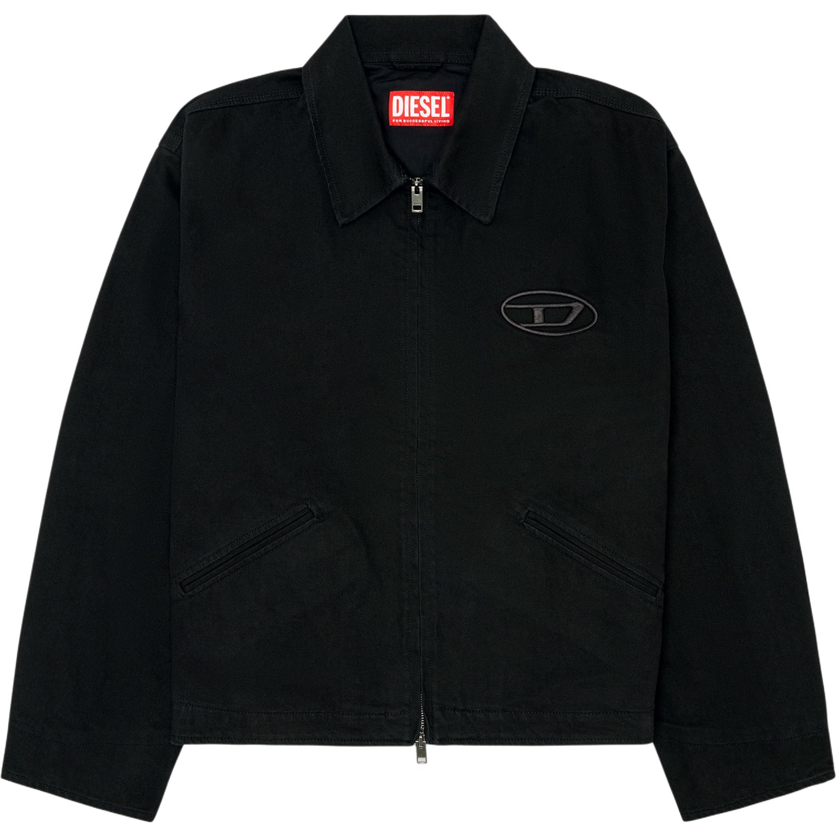 Куртка J Taylor Bleach Logo с вышивкой DIESEL, черная — фото 2