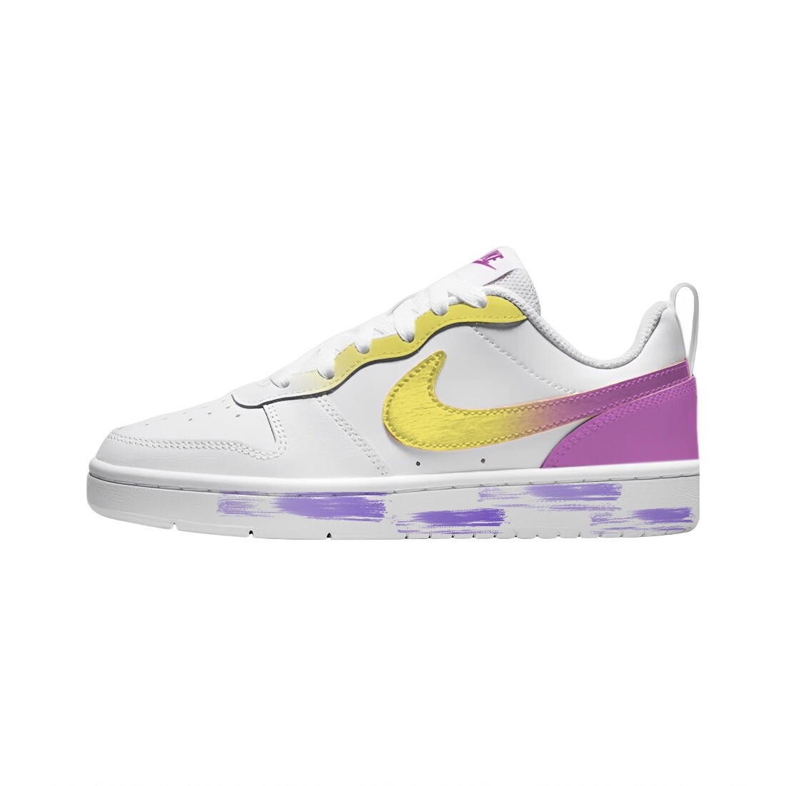 

Кроссовки Nike Court Borough Skateboarding Shoes Women's Low-top Pink/purple/yellow, розовый