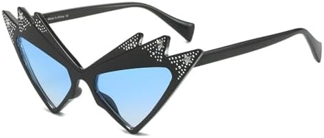 

Солнцезащитные очки «кошачий глаз» для женщин, 2027 год, градиентная оправа с бриллиантовым рисунком, декоративные очки для вечеринок, защита от ультрафиолета UV400 MTZJH, 2