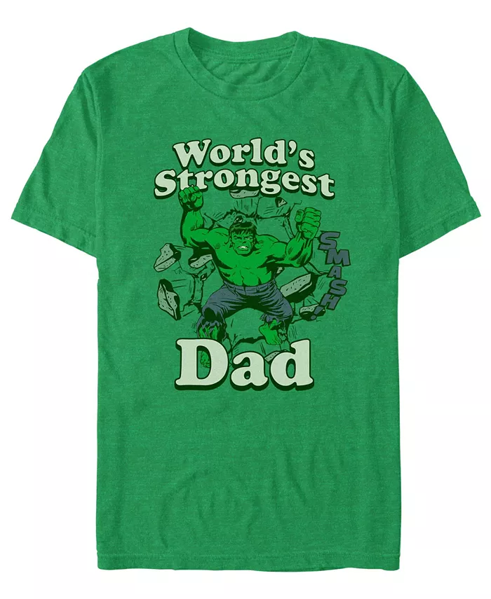 

Мужская футболка с коротким рукавом World's Strongest Dad Fifth Sun, зеленый