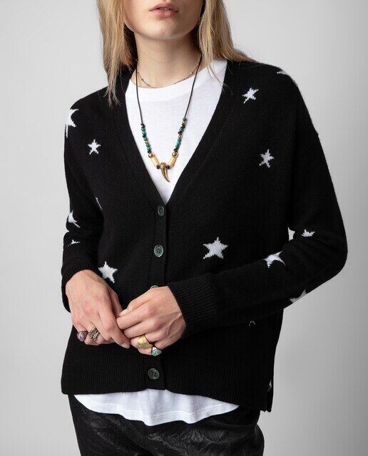 

Женская кашемировая куртка Mirka Stars на пуговицах Zadig & Voltaire, черный