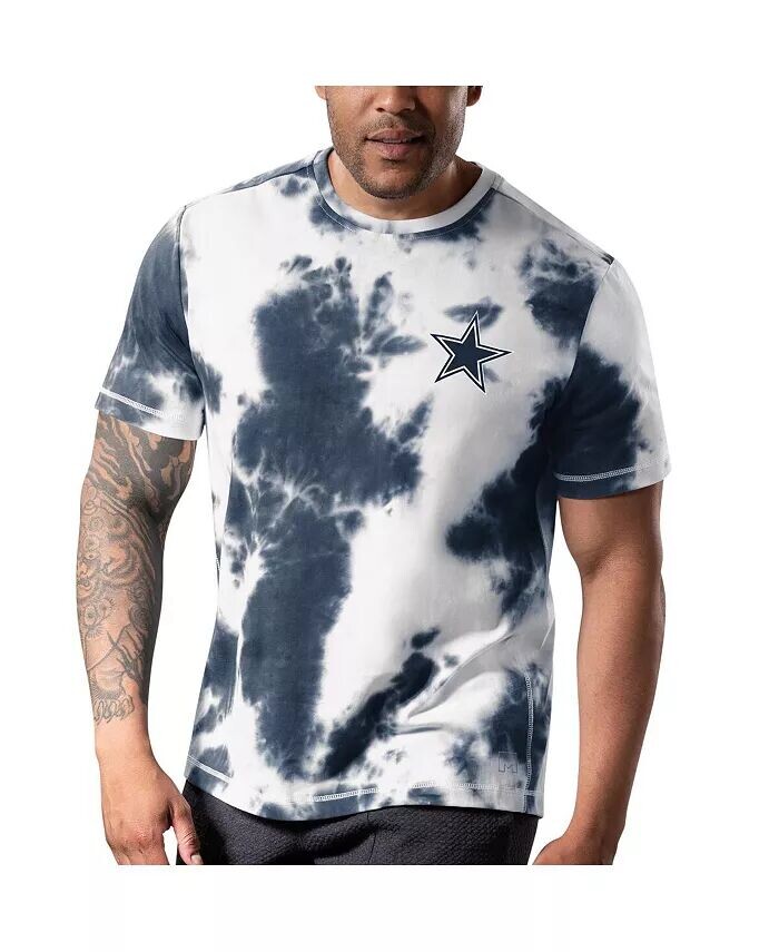 

Мужская темно-синяя футболка Dallas Cowboys Freestyle Tie-Dye MSX by Michael Strahan