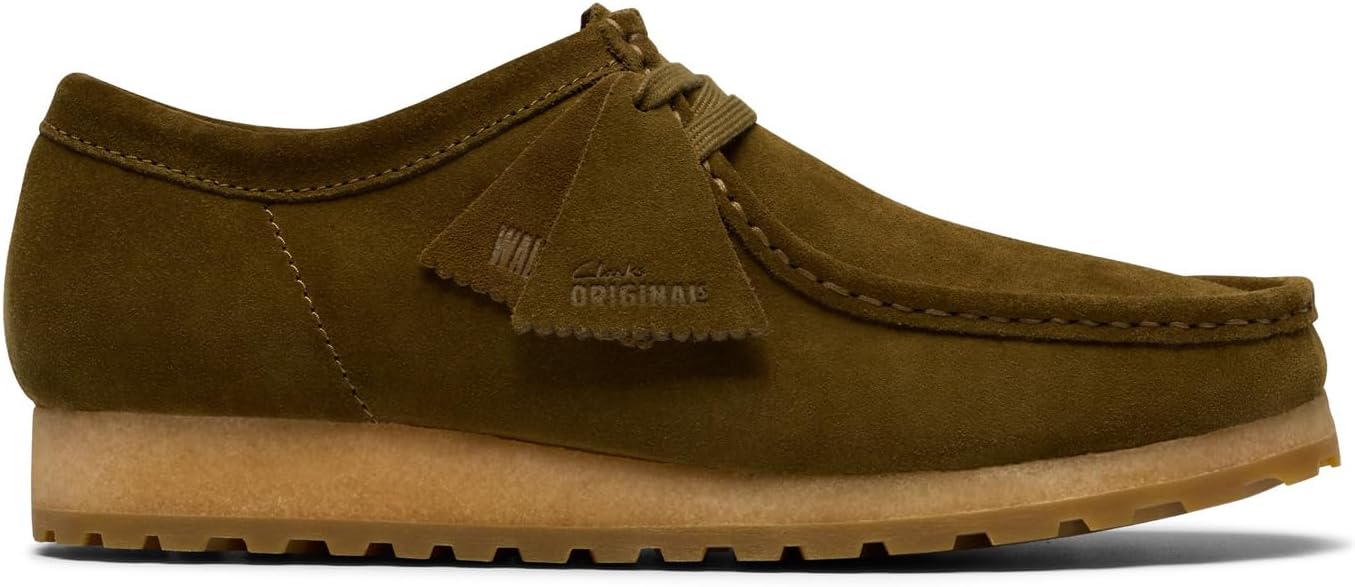 Мужские ботинки Clarks Originals Wallabee RB из оливковой замши 26183094 — фото 2