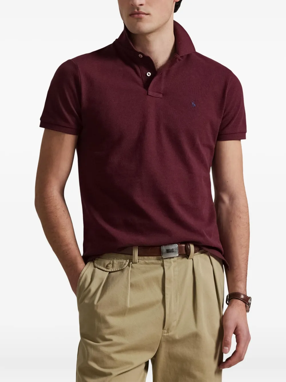 Рубашка поло с вышивкой Polo Pony POLO RALPH LAUREN, красный — фото 3