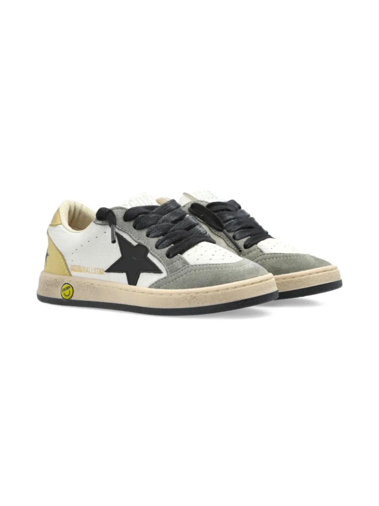 

Кроссовки Golden Goose Kids Ball Star со звездами, серый