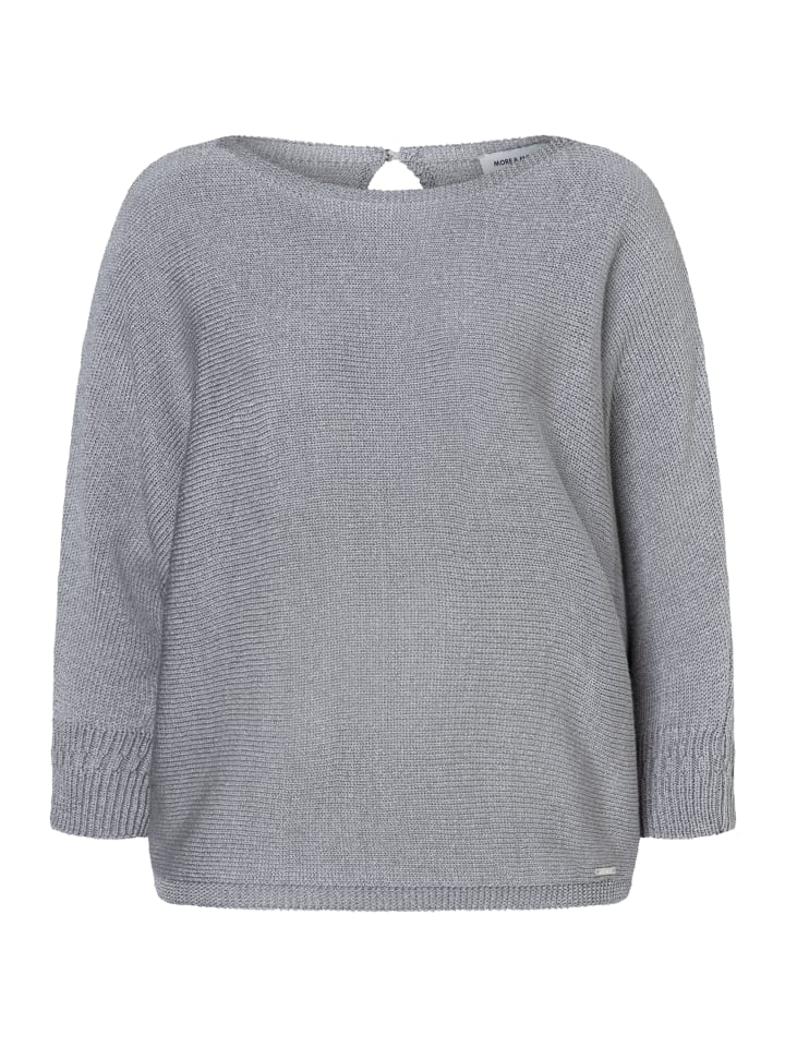 

More & More Свитер с рукавами «летучая мышь» с глянцевым эффектом, серый