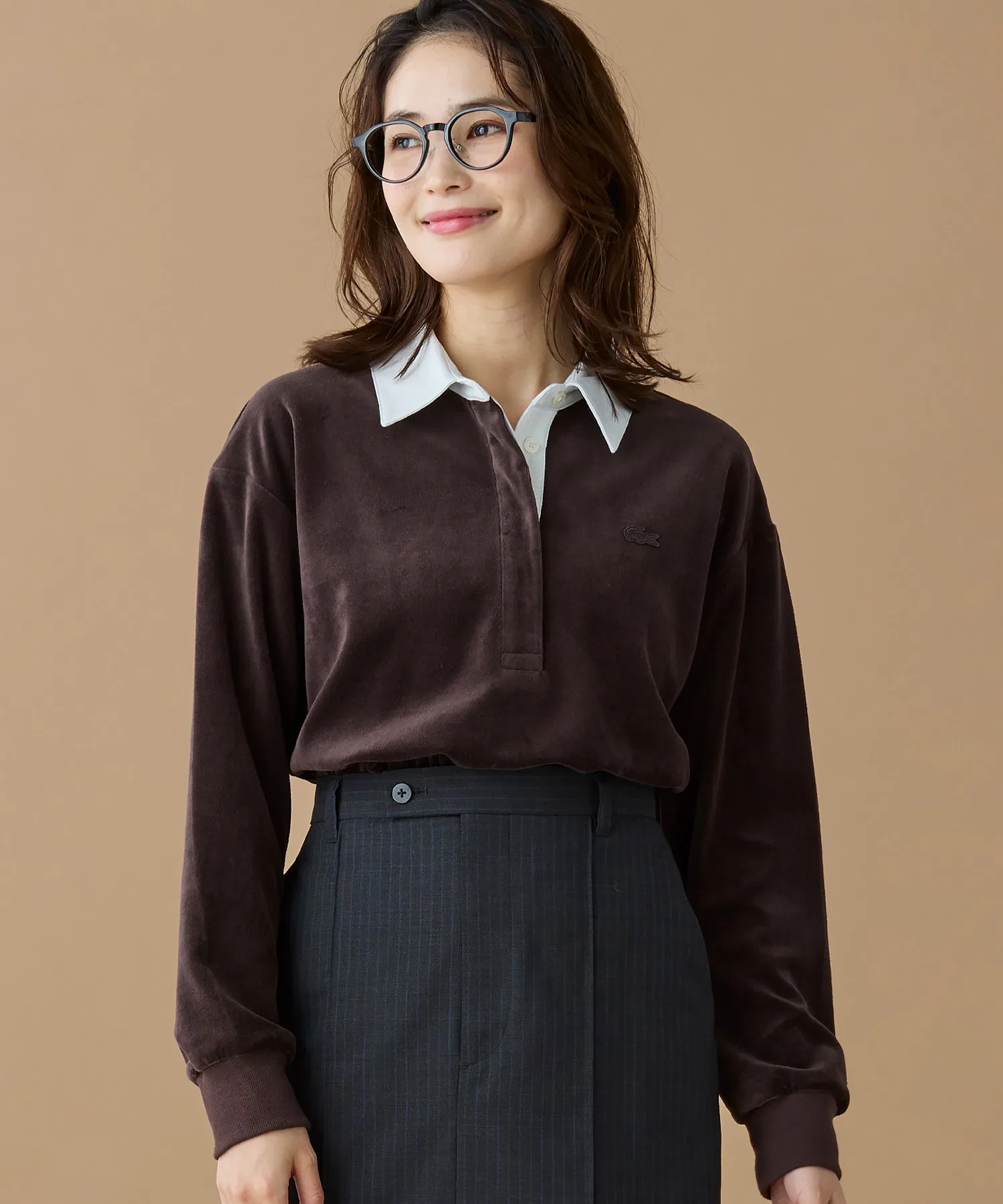 Рубашка-поло Velour свободного кроя с разрезом, женская — фото 4