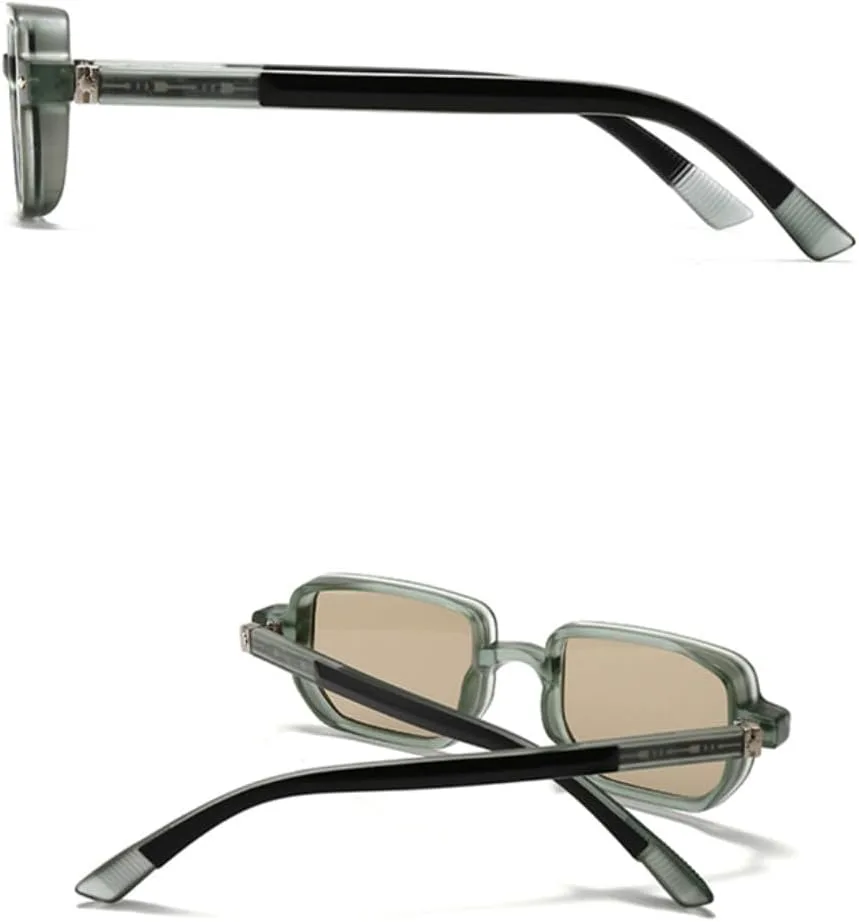 

Мужские солнцезащитные очки Retro Rivets Square с градиентным переходом цвета и защитой от УФ-излучения UV400, модные женские очки класса люкс UATXTAU, Dark Gray Blue