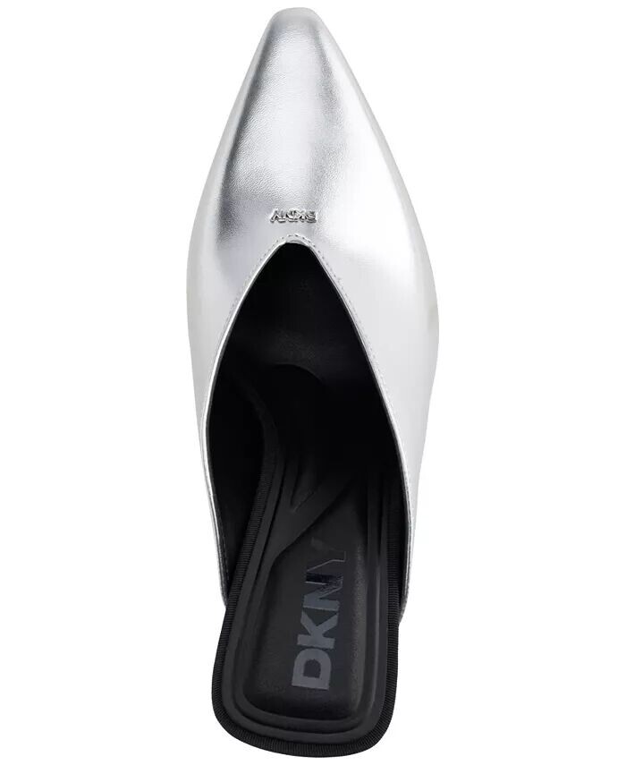 Женские туфли-лодочки Cadena Slip On Mule DKNY, серебряный — фото 4