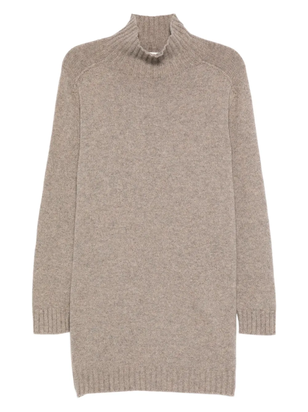 

Кашемировое платье мини с высоким воротником Eric Bompard, нейтральный