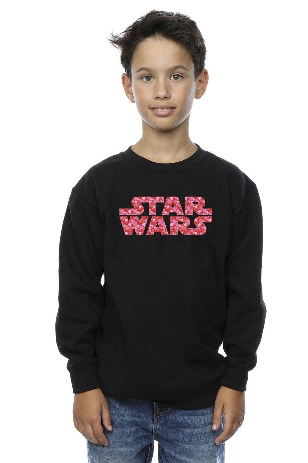 

Толстовка с логотипом в форме сердца Star Wars, черный