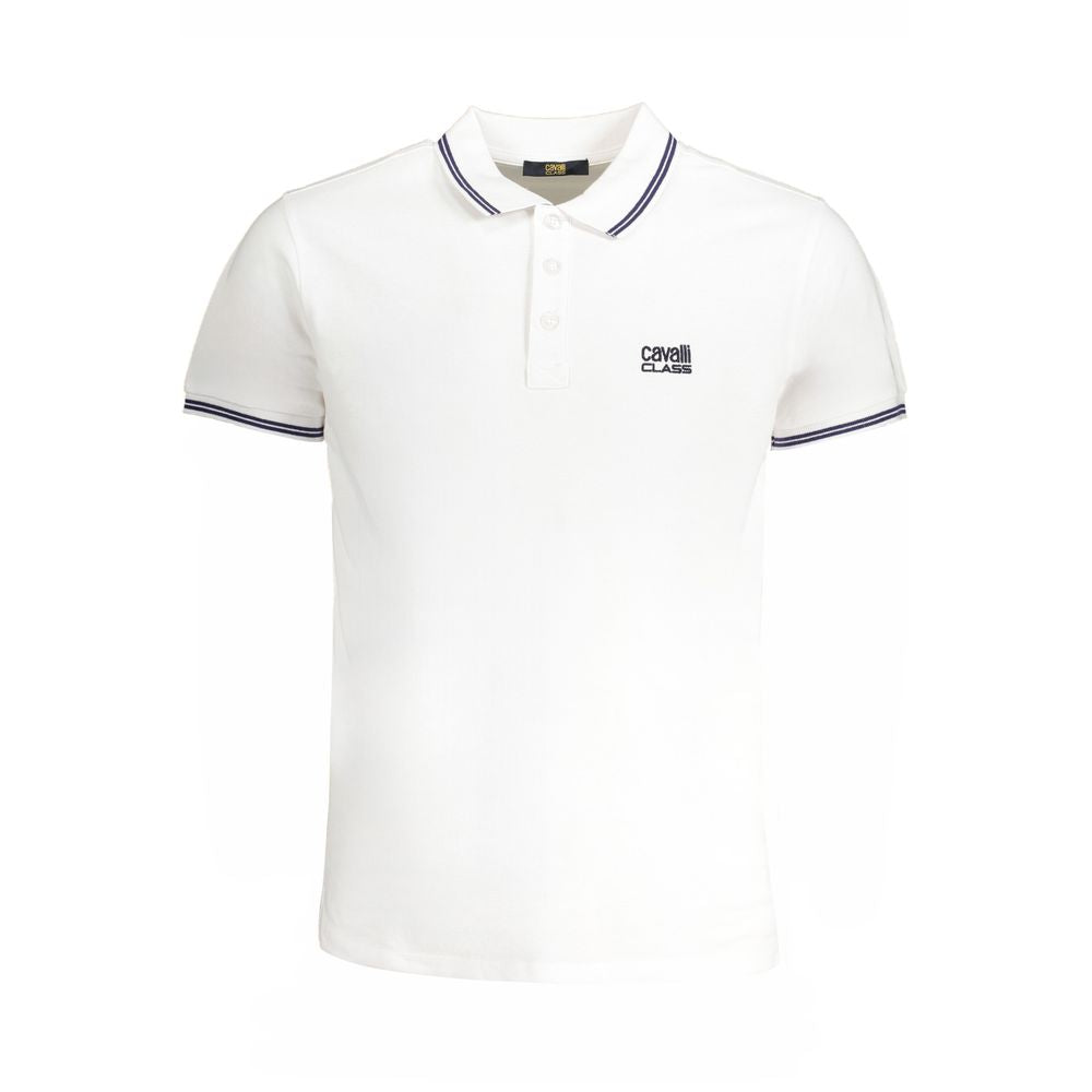 

Мужская рубашка-поло Cavalli Class Cotton Polo, белый