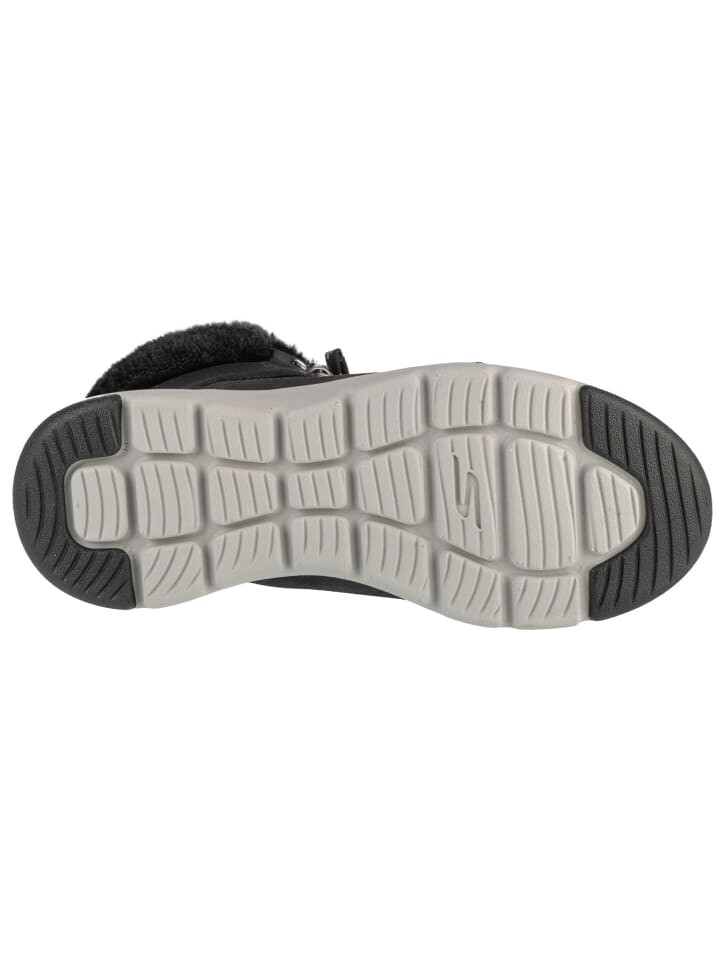 Ботинки женские Skechers On-The-GO Glacial Ultra из искусственного материала зимние, черный — фото 4