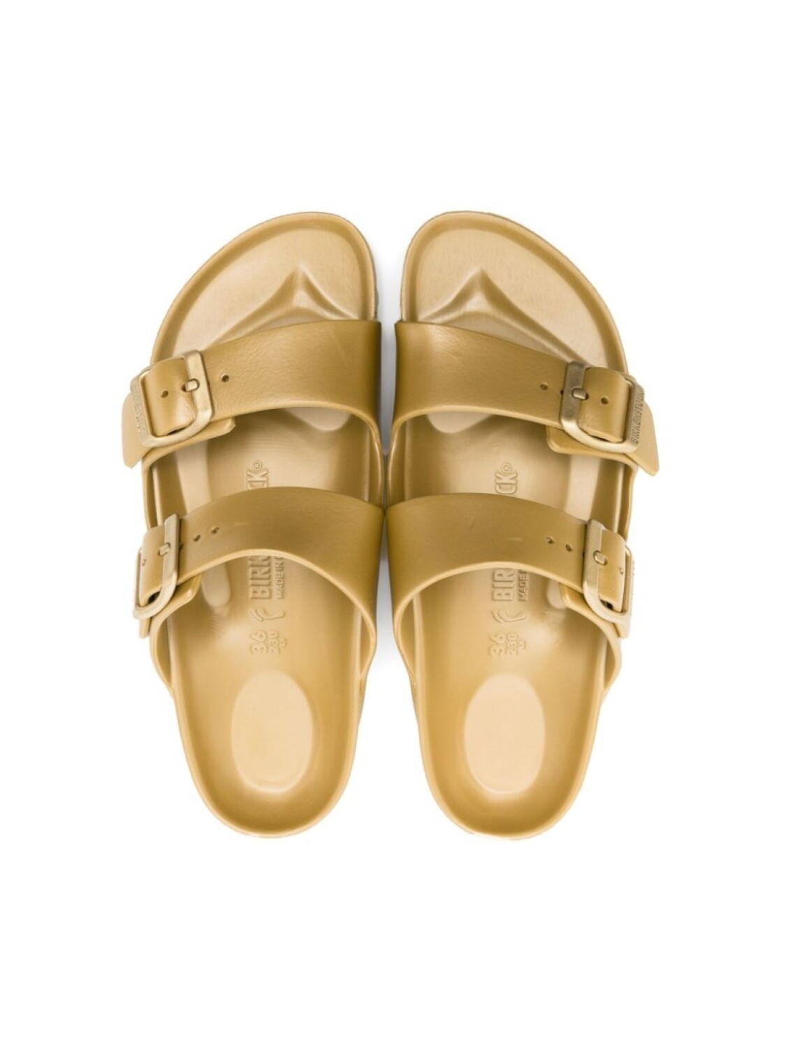 Birkenstock сандалии Arizona с пряжками, золотистый — фото 3