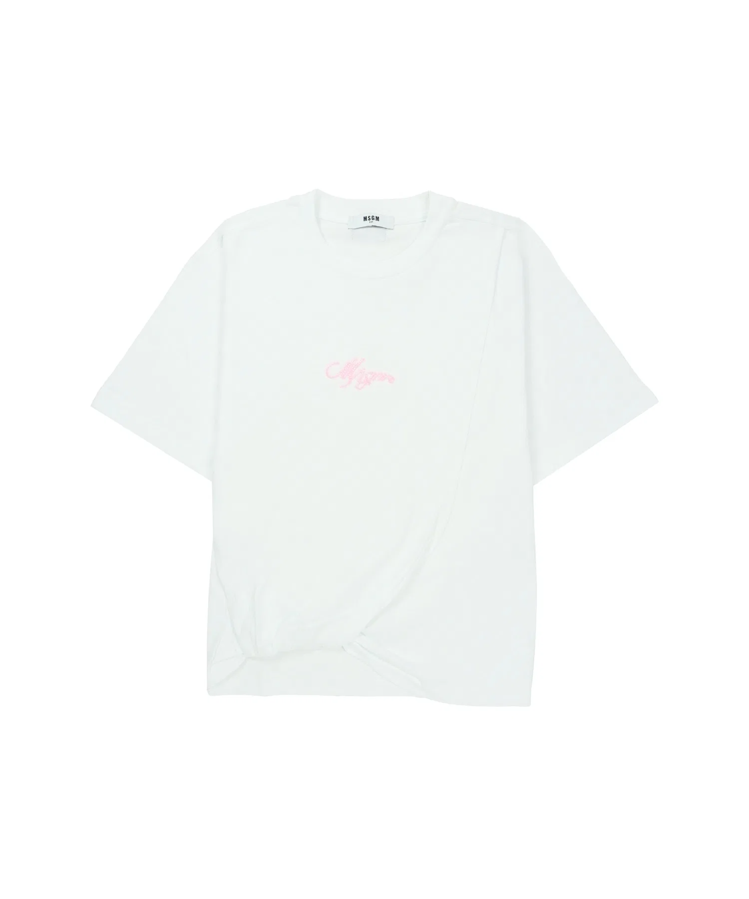 Детская футболка MSGM KIDS с драпировкой