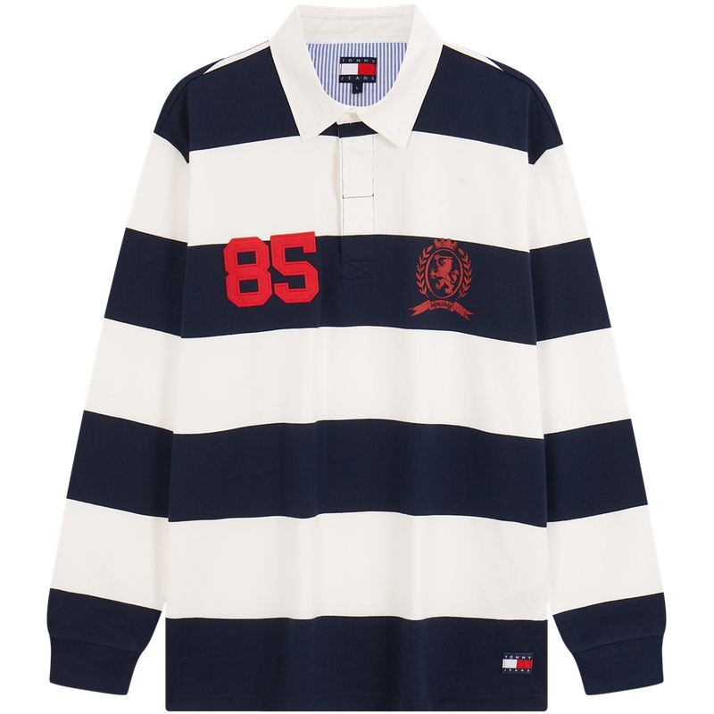 

Мужская поло Tommy Hilfiger, темно-синий белый stripes c1g