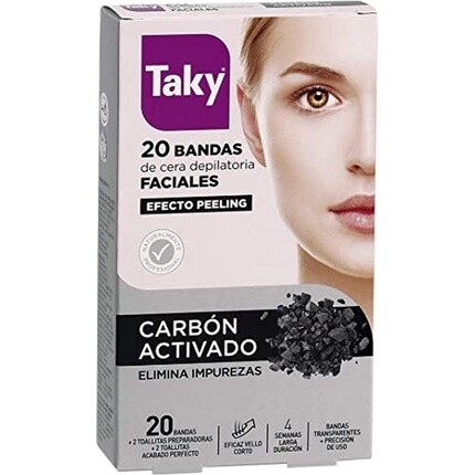 

Восковые полоски для лица с активированным углем, Taky