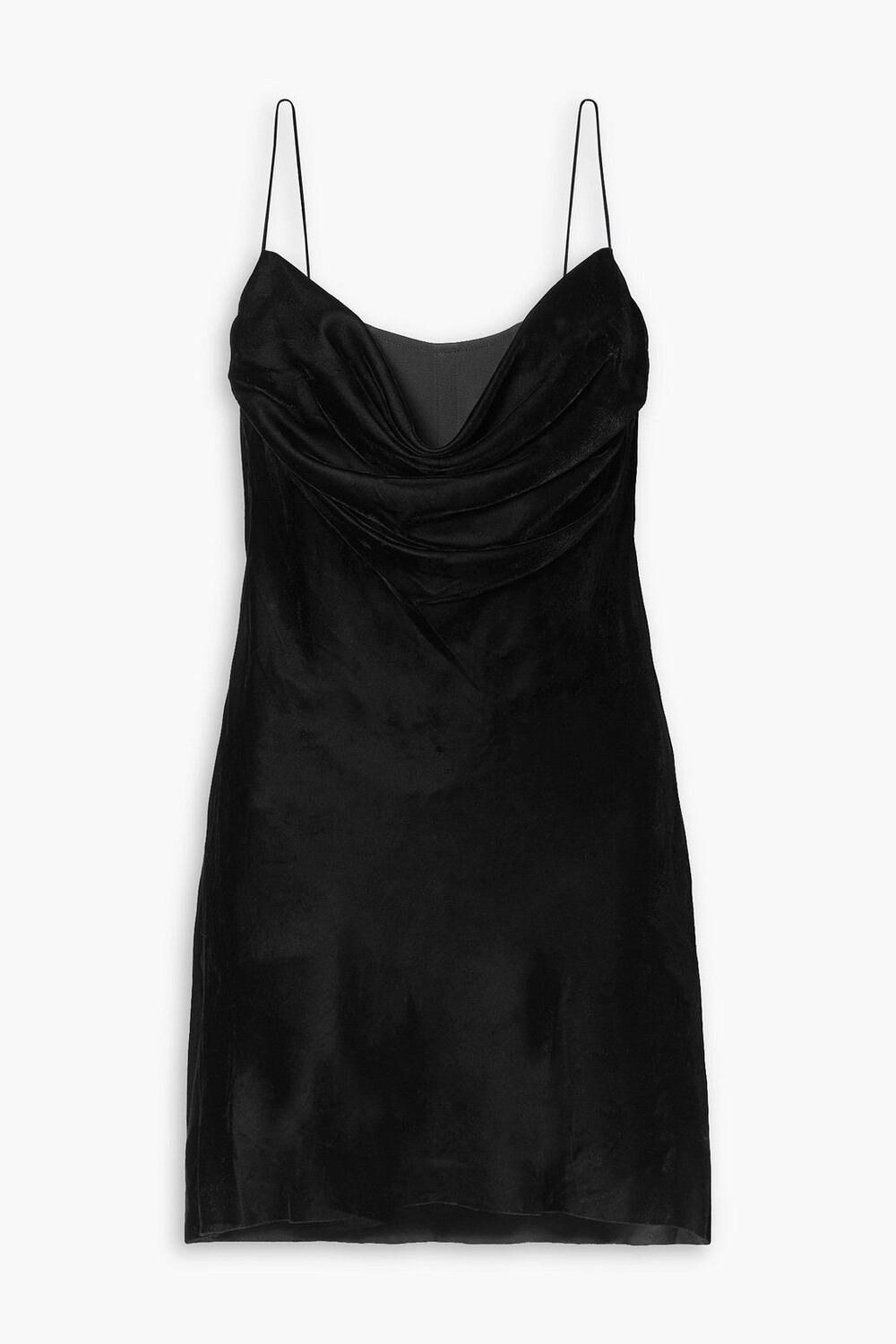 

Платье мини из многослойного бархата и тюля Architrave DION LEE, черный