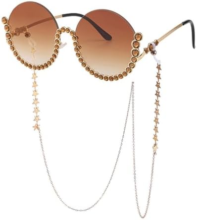 

Винтажные солнцезащитные очки с круглыми бриллиантами 2027 года для женщин, овальные очки в стиле ретро с кристаллами и стразами, очки с защитой от ультрафиолета UV400 MTZJH, 3