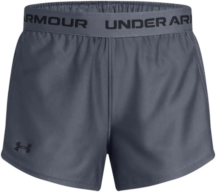 Шорты Under Armour Girls Tech Play Up, (044) Downpour Gray/Black/Black