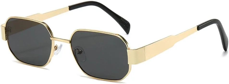 

Солнцезащитные очки UV400 с металлическим корпусом, компактной оправой, ярких цветов, для женщин и мужчин, для бега и активного отдыха generic, Gold-black