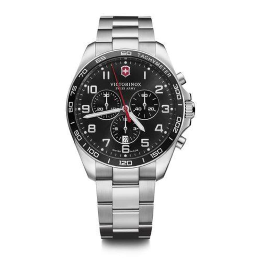 

Victorinox Swiss Army Fieldforce Classic Chrono черные стальные часы мужские 241899