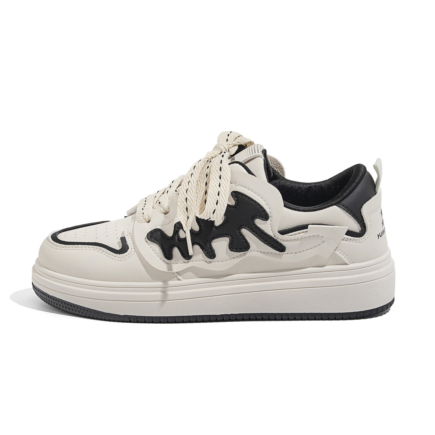 

Кроссовки HUANQIU Skateboarding Shoes Men Low-top White, бежевый/черный