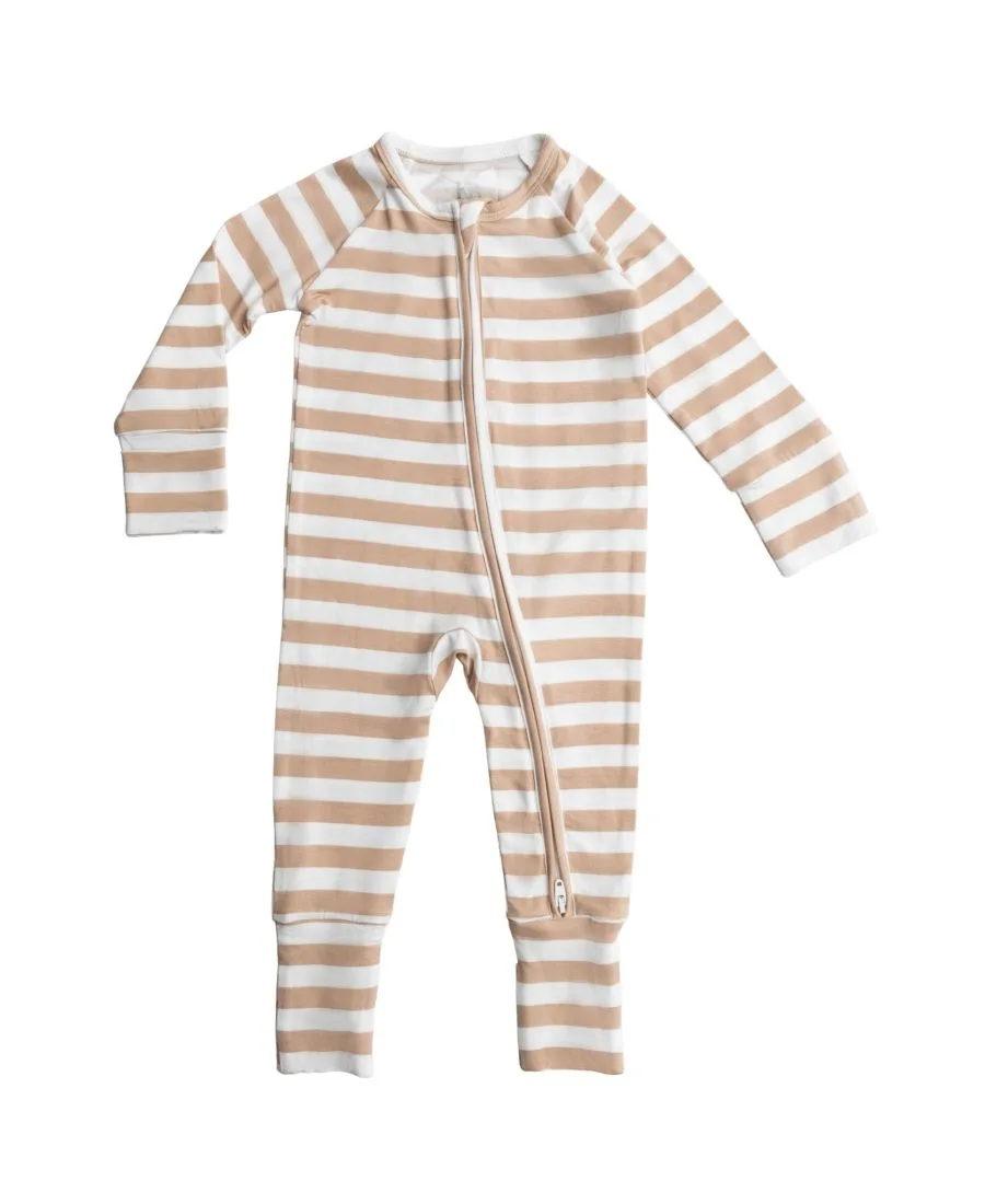 Детская пижама на молнии Kindred Bravely, Fawn Stripe