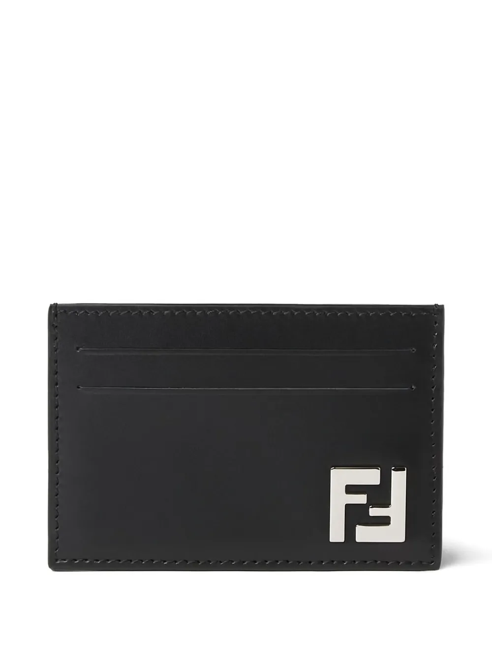 

Кожаный картхолдер с логотипом FENDI, черный