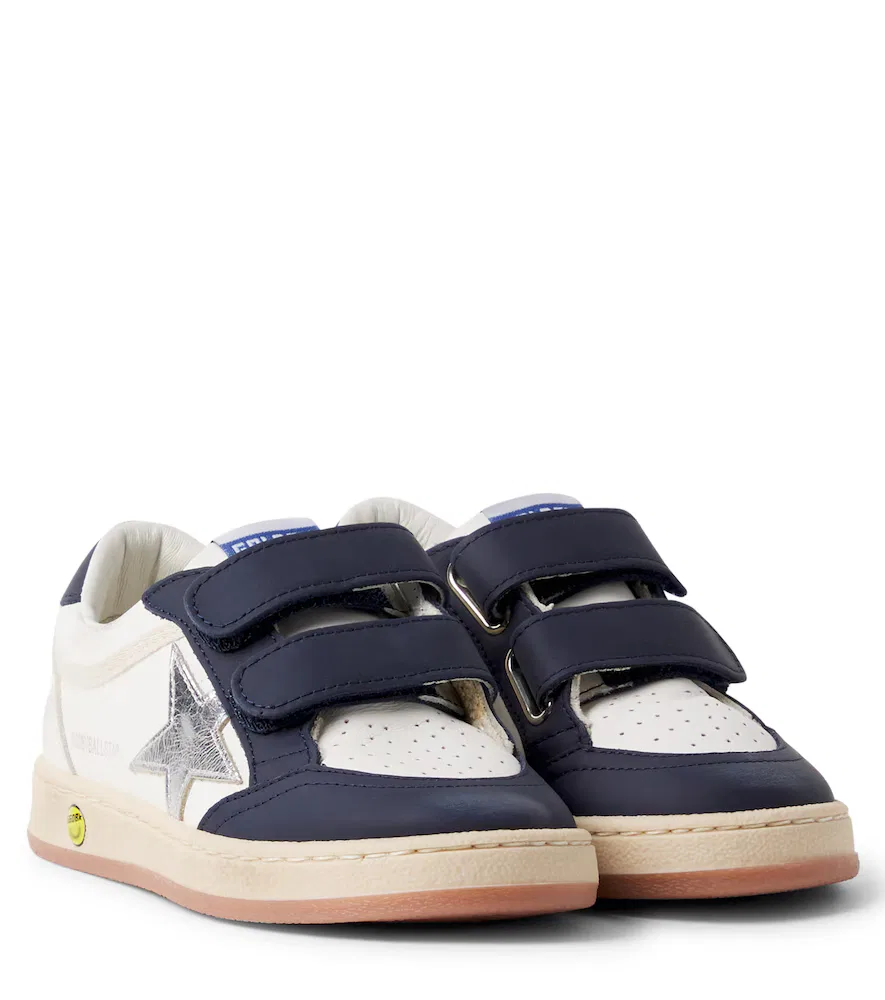 Кожаные кроссовки Ball Star Golden Goose Kids, белый