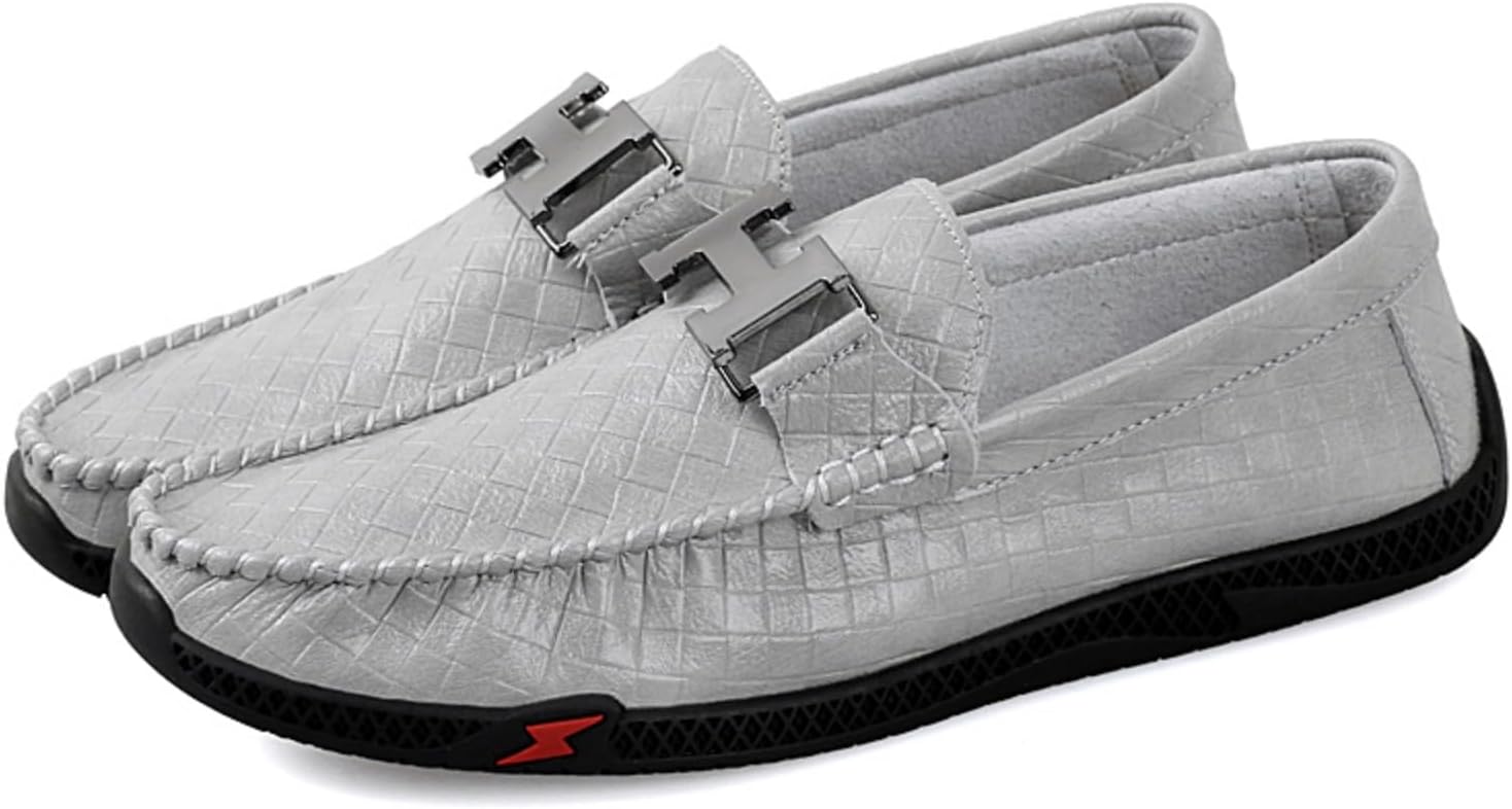 

Мужские повседневные комфортные лоферы, мужские повседневные туфли из натуральной кожи, легкие слипоны, мужские лоферы с отделкой 'пенни' Khwfjas, серый