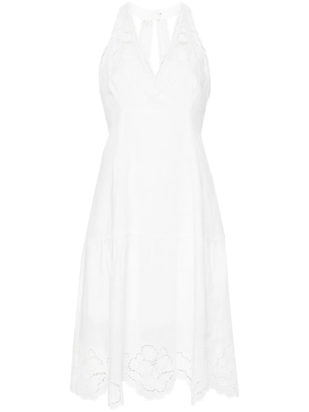 

Гипюровое платье миди TWINSET, белый