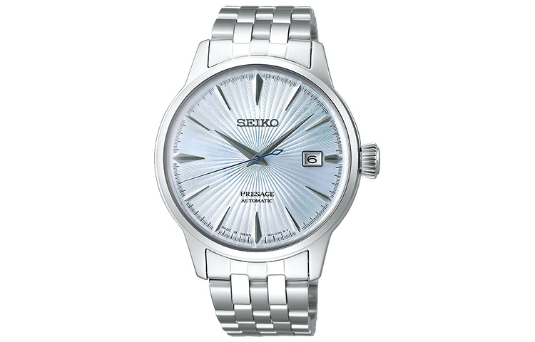 

SEIKO Presage 50m Waterproof механические часы на стальном браслете, мужские, синий циферблат