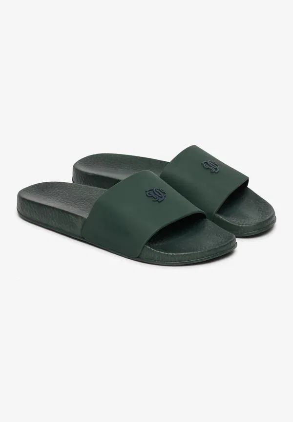 Сланцы Superdry sd&co. pool sliders, тёмно-зелёный, атлантический синий — фото 3