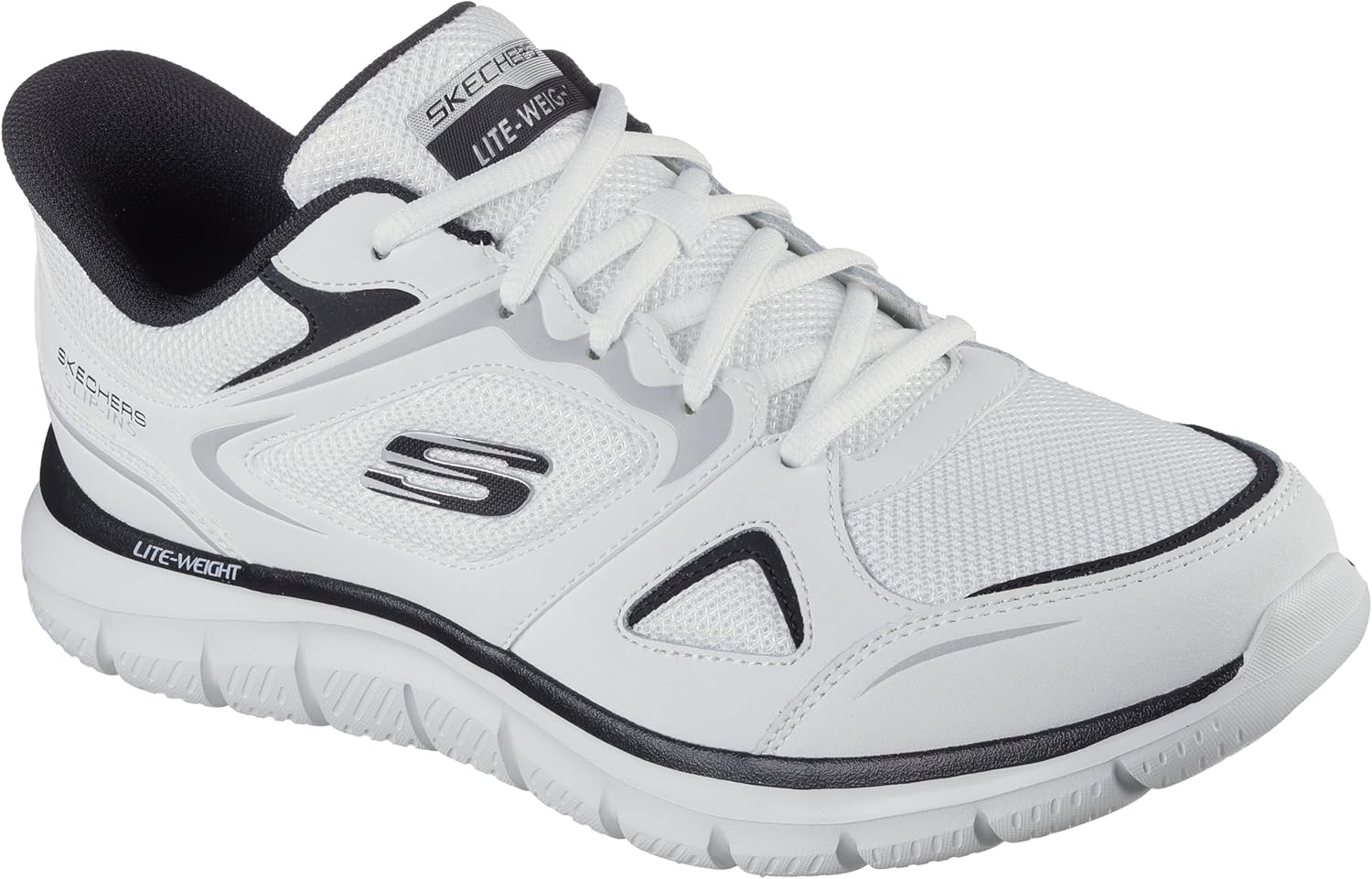 Мужские кроссовки Skechers Track Ezral без шнурков, белый/черный — фото 2