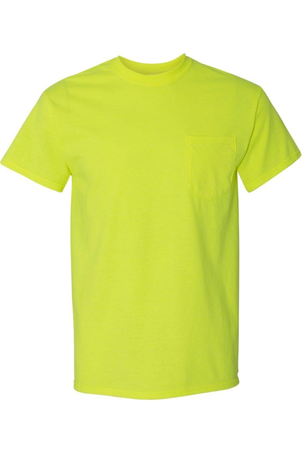 

Футболка Gildan из плотного хлопка с карманом, цвет safety green