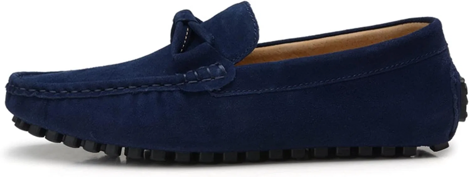 Лоферы мужские из натуральной кожи и замши, Royal Blue