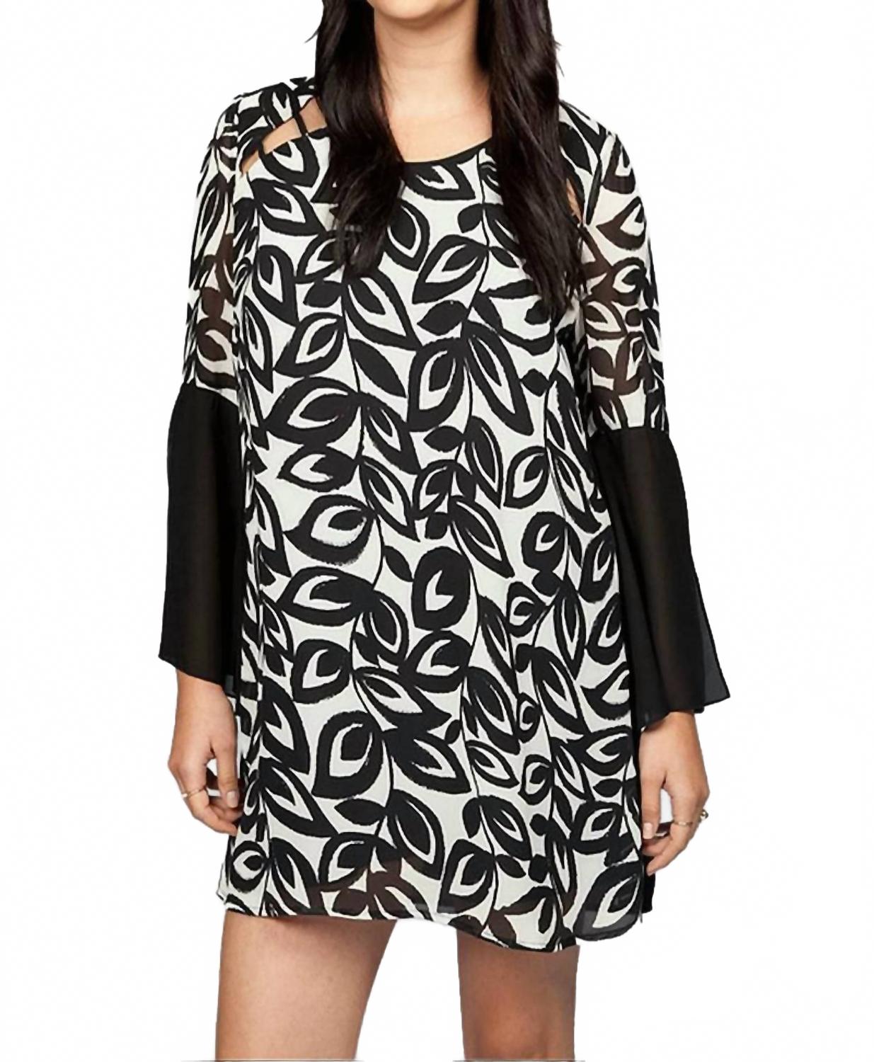 

Платье с рукавами-колокольчиками и вырезом-замочной скважиной, черное Umgee, черный