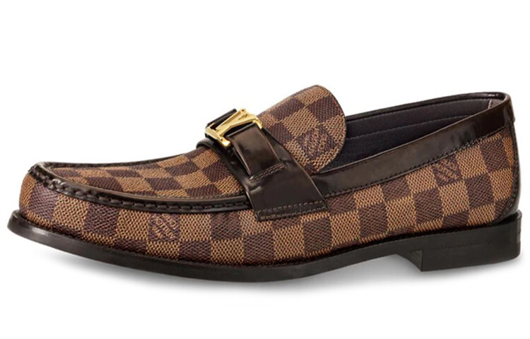 Туфли Louis Vuitton Major с принтом, коричневый