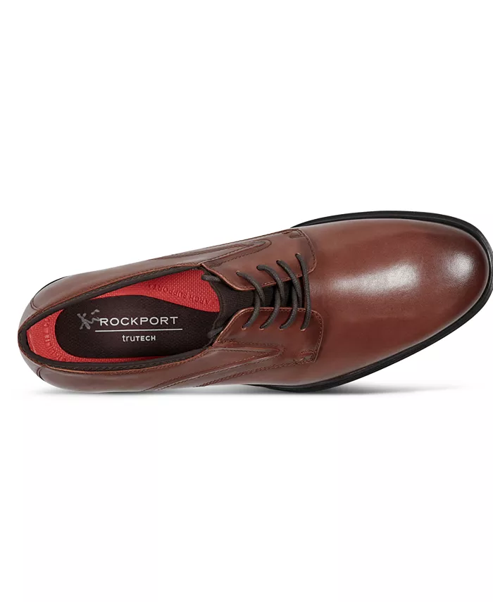 Мужские оксфорды Keelan Dress Plain Toe Rockport, коричневый — фото 3