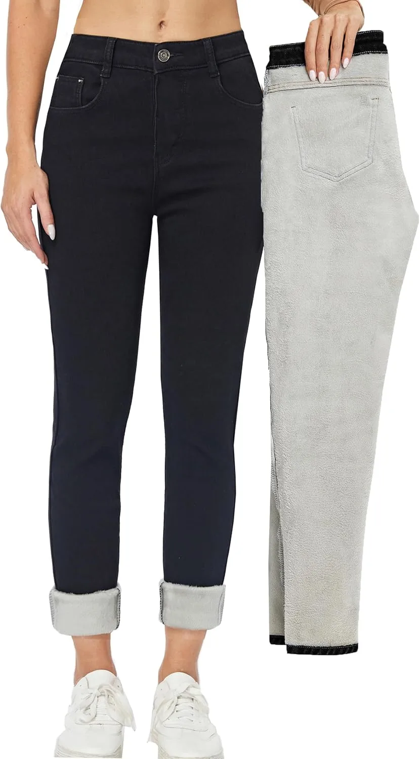 

Женские зимние джинсы Heipeiwa с флисовой подкладкой, утепленные, скинни