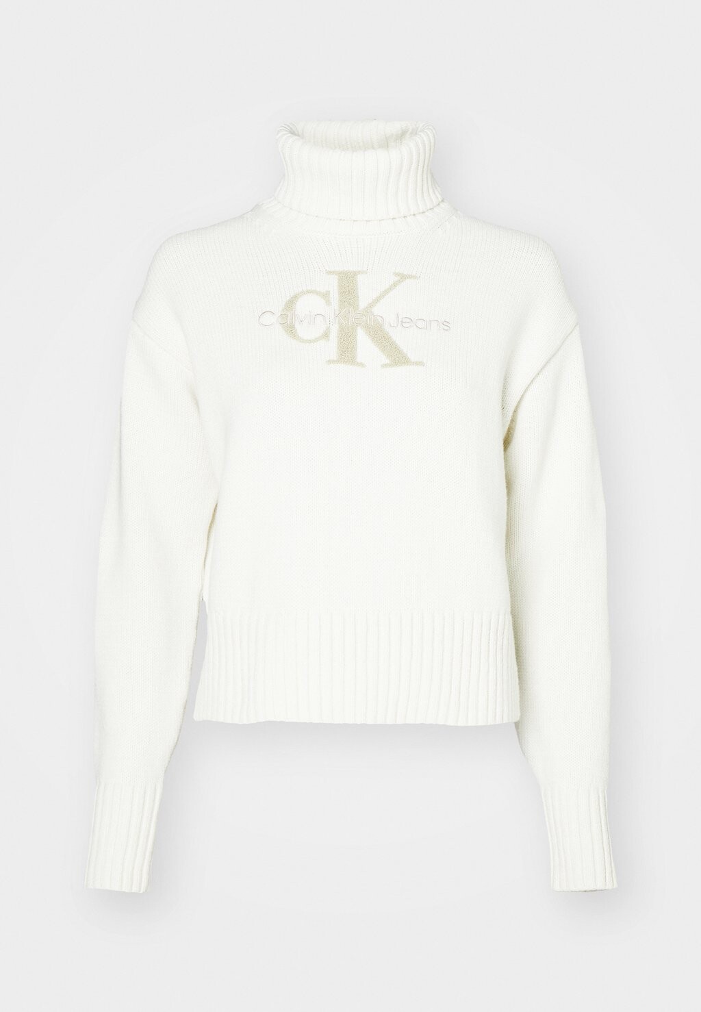 

Вязаный свитер MONOLOGO Calvin Klein, кремовый