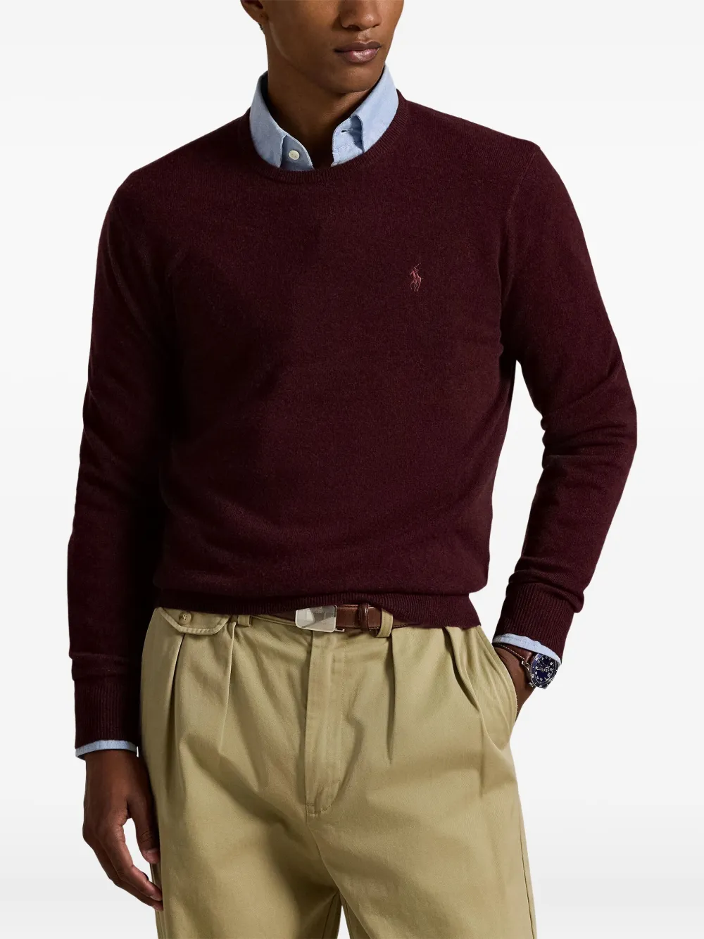 Свитер с круглым вырезом POLO RALPH LAUREN, красный — фото 3