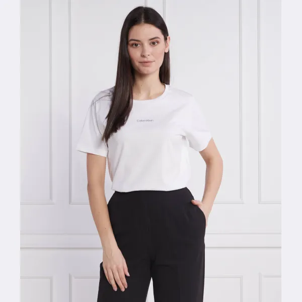 Футболка стандартного кроя с микрологотипом Calvin Klein, белый — фото 2