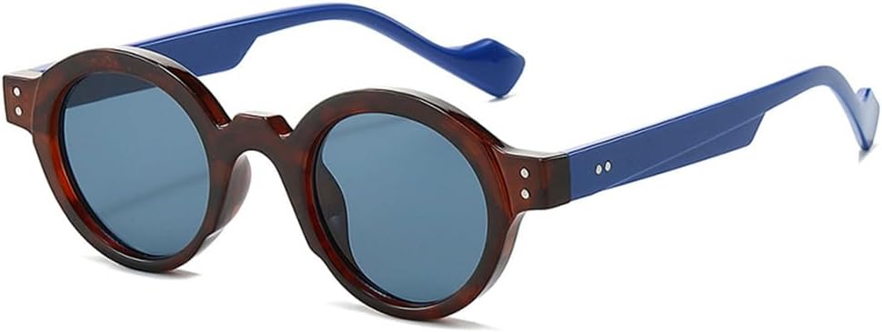 

Солнцезащитные очки UV400 - маленькие овальные, в стиле панк, с заклепками, леопардовый принт, для женщин и мужчин, для бега и активного отдыха generic, Brown-bluegray